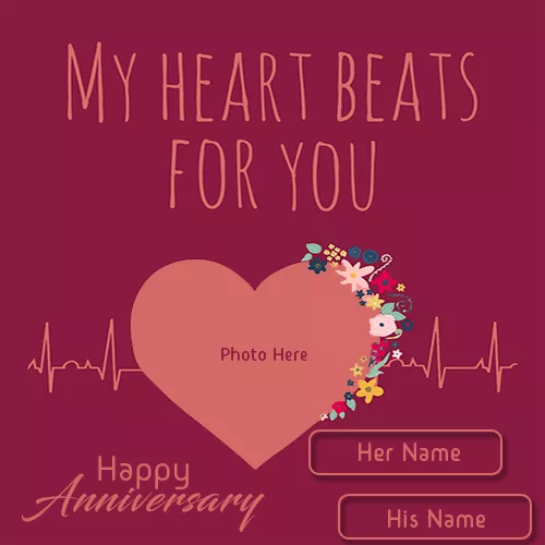 Online Anniversary Wish Card Maker With Photo