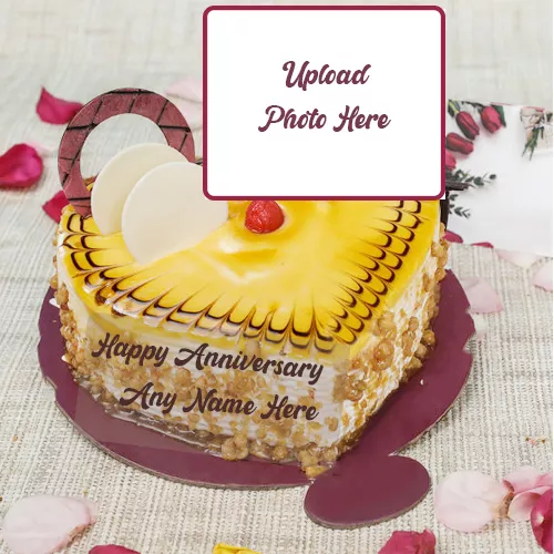 Online Anniversary Cake Photo With Name Edit