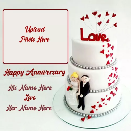 Photo On Marriage Anniversary Cake Editing