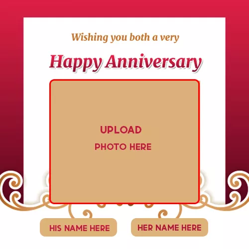 Happy Wedding Anniversary With Photo Edit