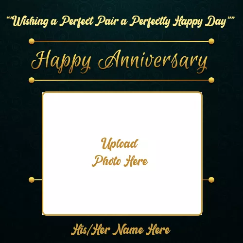 Marriage Wedding Anniversary Card With Name And Photo Edit