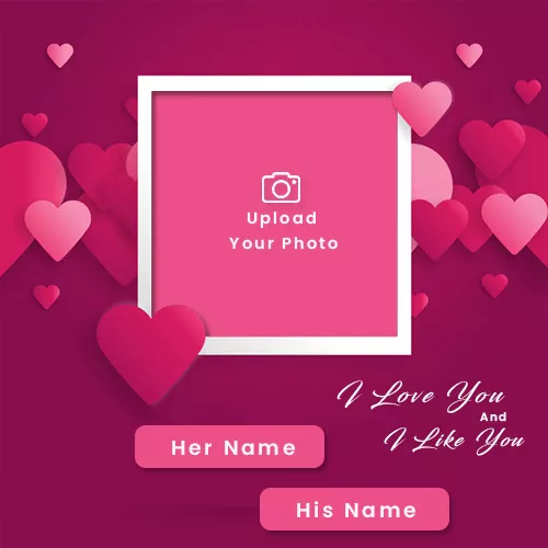 I Love You Images With Name And Photo Editor Online