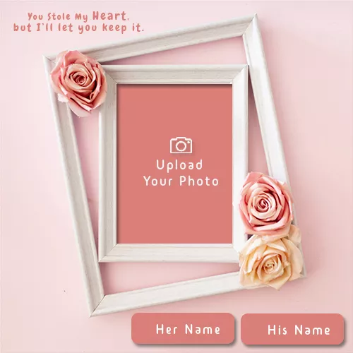 Photo And Name Editor On Love Frame Online