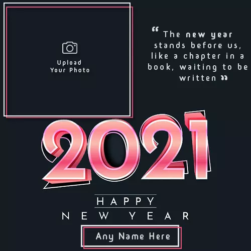 Advance Happy New Year 2021 Frame With Name