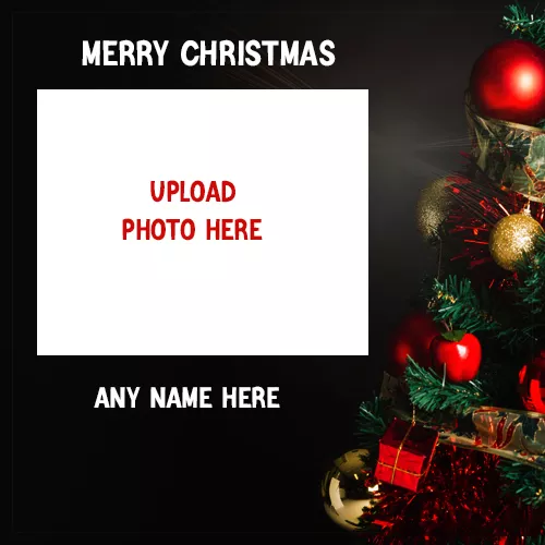 Merry Christmas 2023 Photo Frame With Name