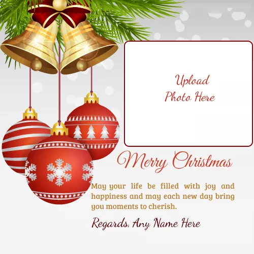 Make Your Own Name On Merry Christmas Card 2024 With Photo