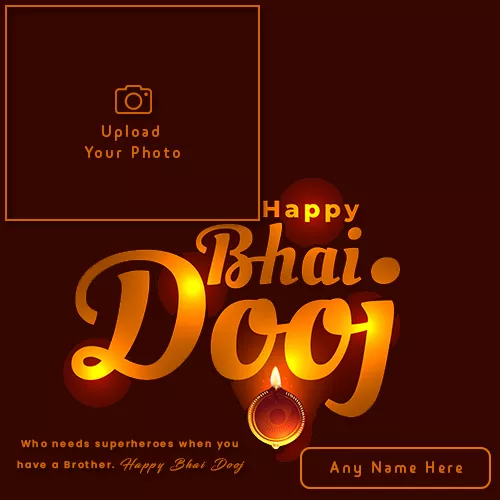 Happy Bhai Dooj Photo Frame With Name Online