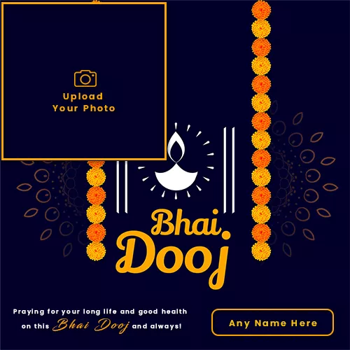 Happy Bhai Dooj Card Photo With Name