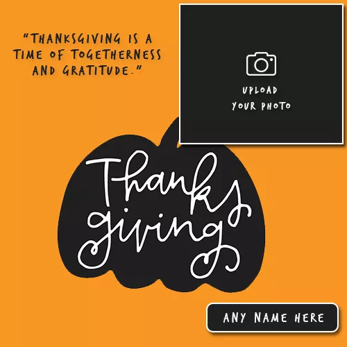 Make Name On Happy Thanksgiving Day Photo Editing Online