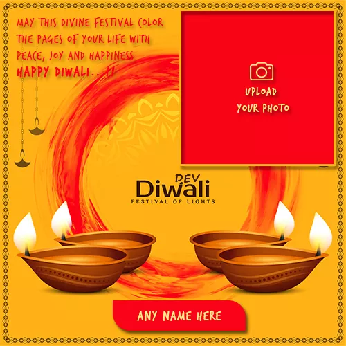 Happy Dev Diwali 2023 Cards Photo Editing With Name Online