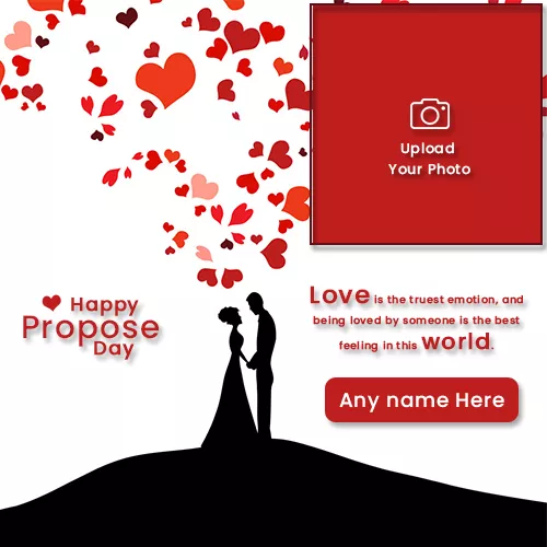 Best Frames For Propose Day 2023 Photo With Name