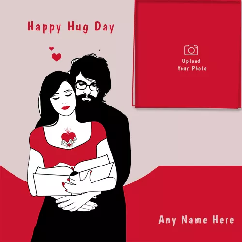 Happy Hug Day My Love Photo With Name