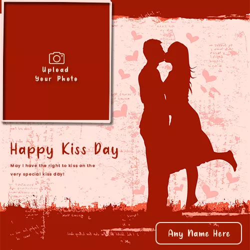 Happy Kiss Day My Love Photo With Name