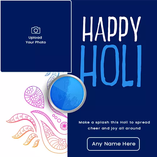 Create Name On Holi 2024 Photo Frames Free Download