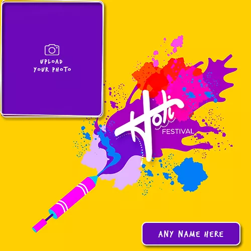 Happy Holi 2024 Photo Frame Online