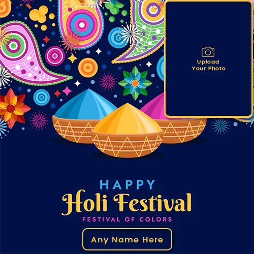 Happy Holi Photo Frame Editing Online