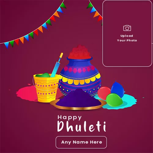Happy Dhuleti Photo Frame Editing