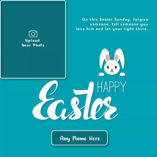 Happy Easter Monday Frame With Name