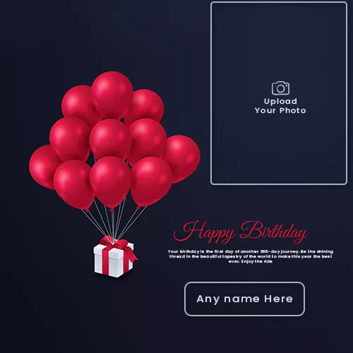 Create Name And Photo On Birthday Card Balloon