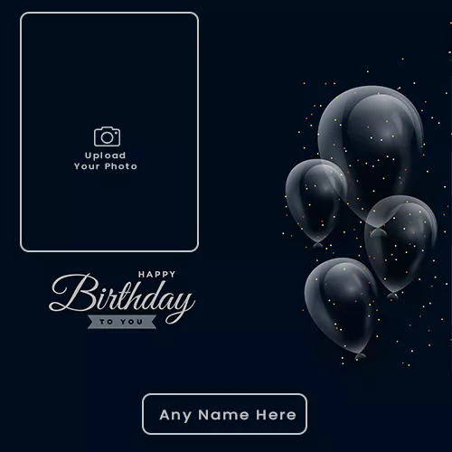 Edit Name And Photo Birthday Card Balloon