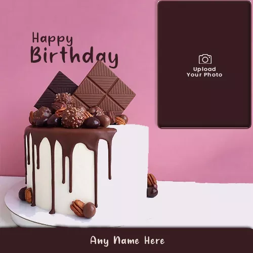 Create Name And Photo On Birthday Chocolate Cake