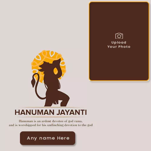 Hanuman Jayanti Card With Photo And Name Edit