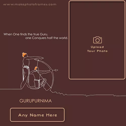 Creative Happy Guru Purnima Wishes Card Photo With Name