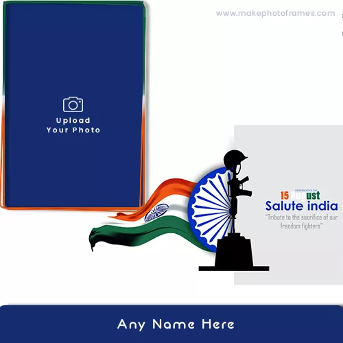 Indian Flag Photo Frame 15 August Free Download