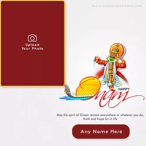 Happy Onam Festival Wishes 2023 Card With Name And Photo