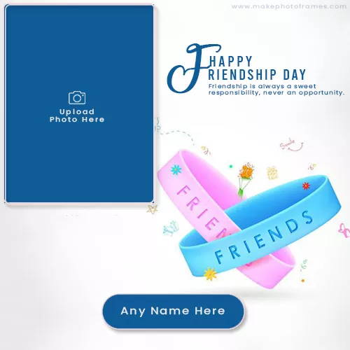 Free Friendship Day 2023 Photo Frame Maker Online