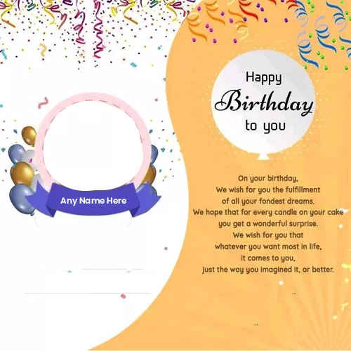 Download Birthday Card With Photo And Edit Generator
