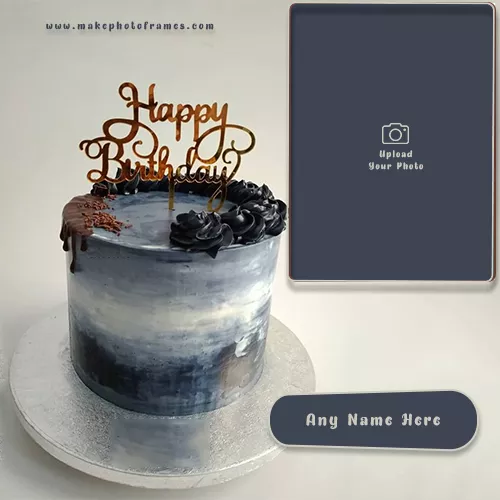 Birthday Chocolate Rose Cake With Name Generator And Photo