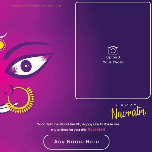 Navratri 2023 Card With Name And Photo Editor Online Free
