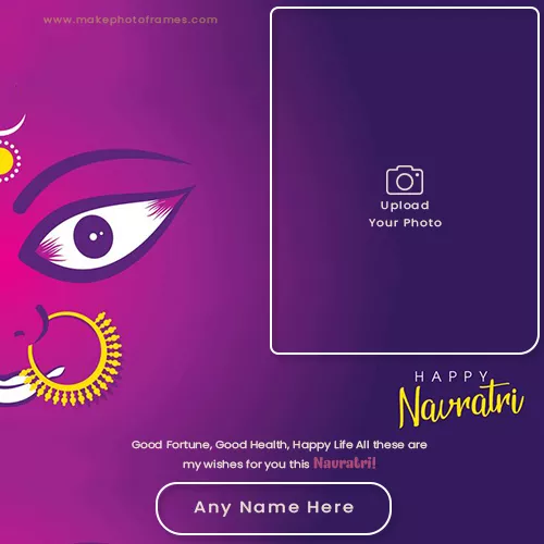 Navratri 2024 Card With Name And Photo Editor Online Free