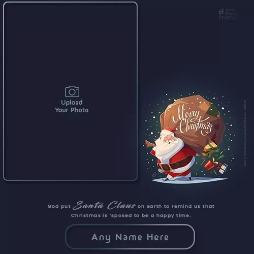 Advance Santa Claus Photo Frame With Name