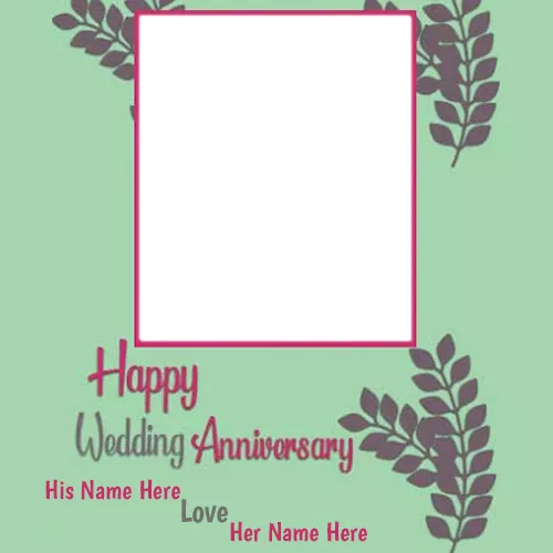 Marriage Wedding Anniversary Card With Name And Photo Edit