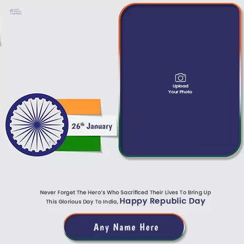 Republic Day India 2023 Card With Name And Photo