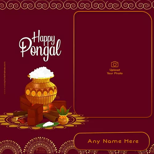 Pongal Card 2023 With Name And Photo Editor Online Free