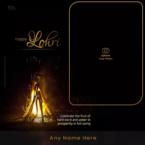 Happy Lohri Wishes Card Photo Frame With Name Editing