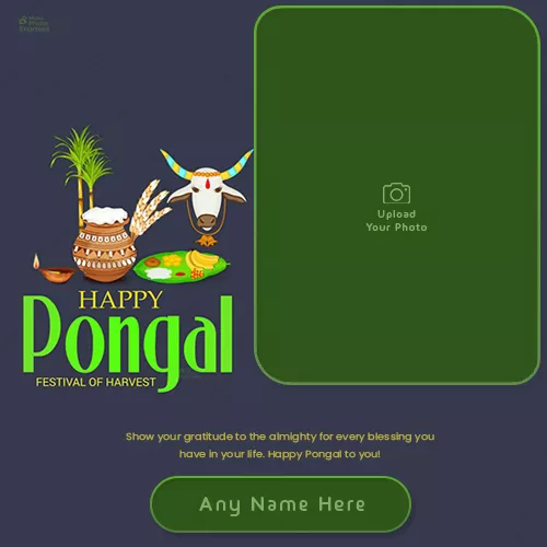 Happy Pongal 2024 Festival Images On Write Name And Photo