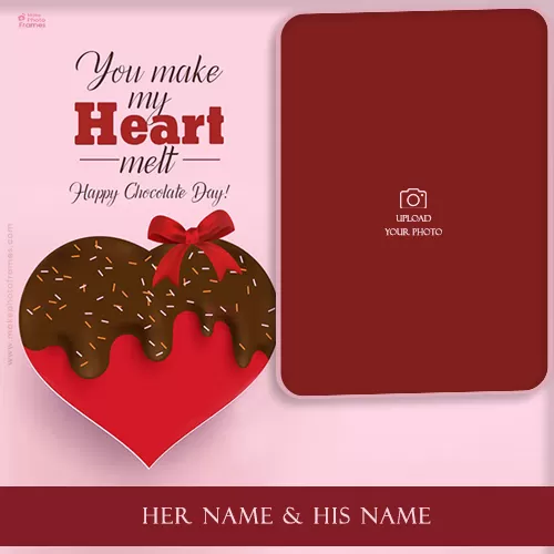 Love Shape Chocolate Day 2023 Photo Frame Online Editing