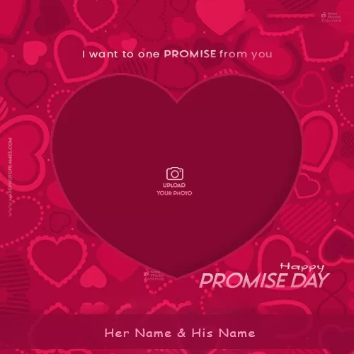 Happy Promise Day 2023 I Love You Photo Frame With Name