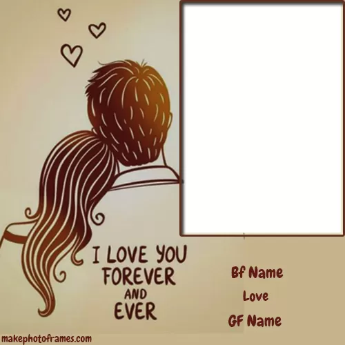 Love Photo Frame Couple With Name Editing Online