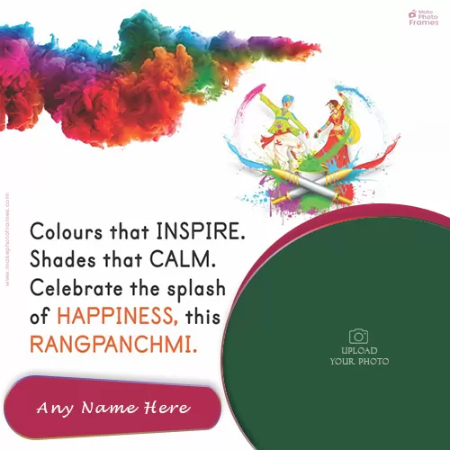 Rang Panchami 2023 Card Images With Name And Photo Editor
