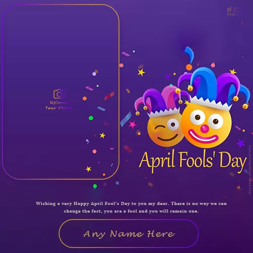 April Fool 2023 Whatsapp Profile Picture Frame With Name