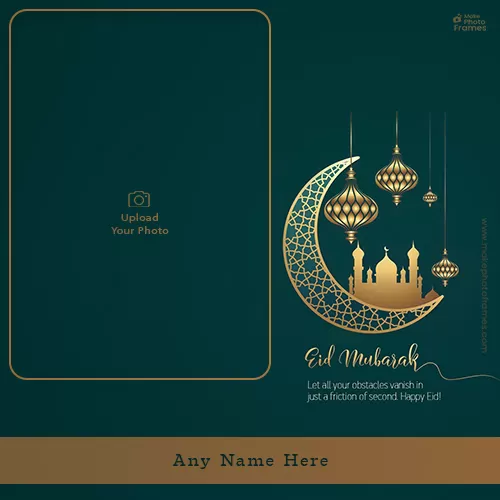 Eid Mubarak 2023 Photo Card With Name Download