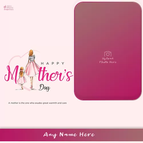 Make Name On Mother’s Day 2023 Card With Photo Insert