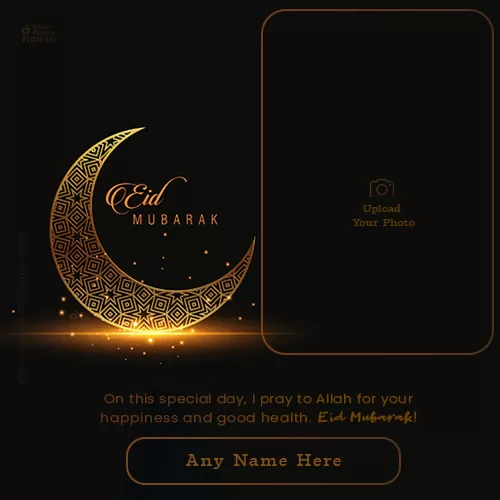 Eid Mubarak 2024 Customized Card With Name And Photo