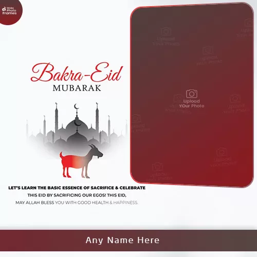 Bakra Eid Mubarak Photo 2023 Frame With Name