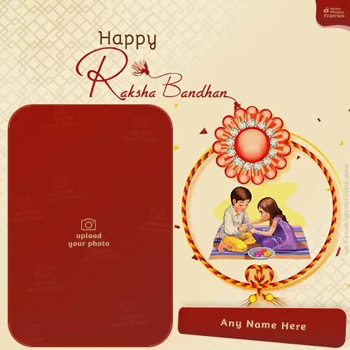 Create Name On Happy Rakha Bandhan Rakhi 2024 Photo